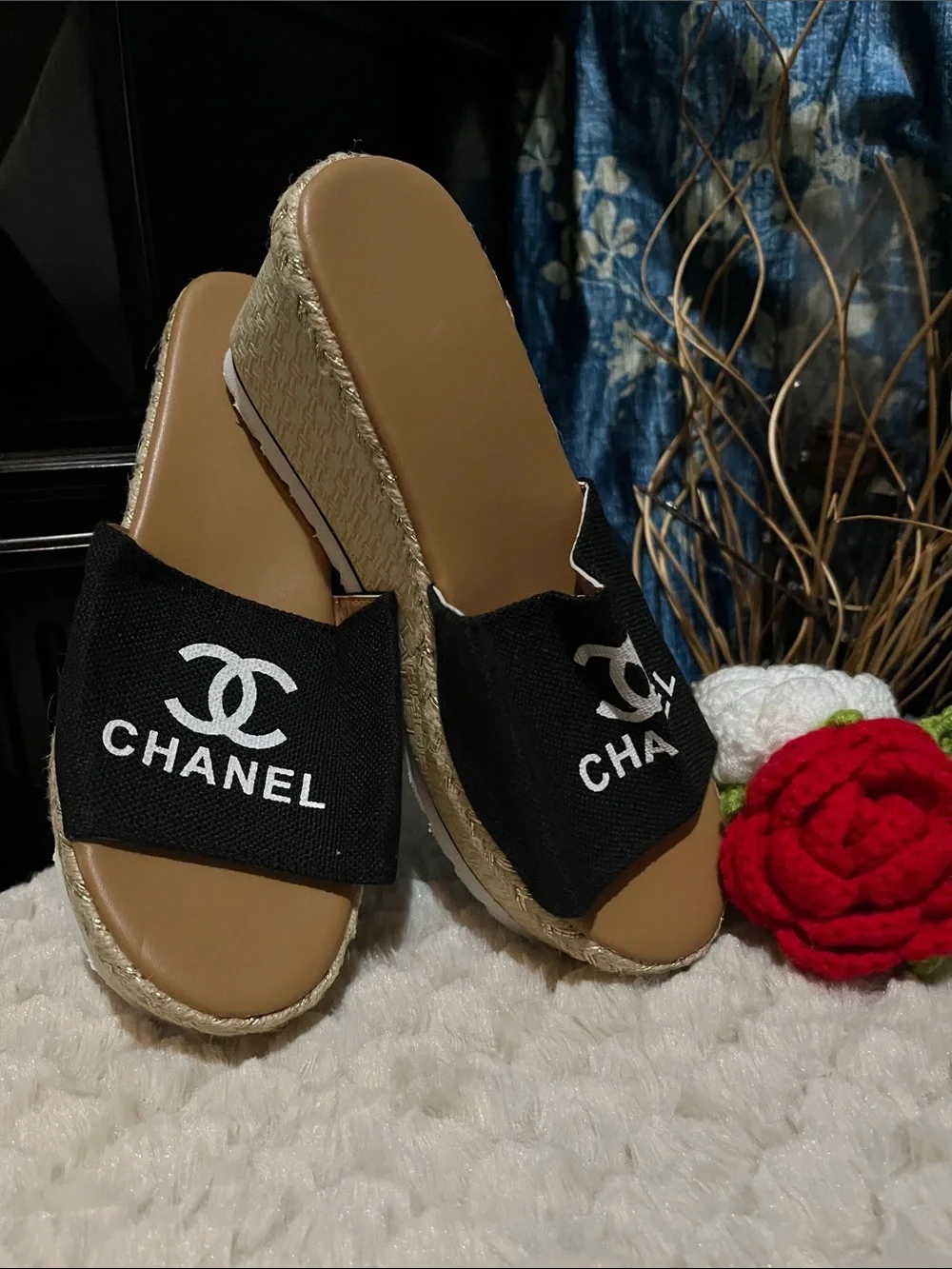 nwt Espadrille Wedge Slide
